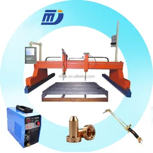 Mesin pemotong plasma daya tinggi, mesin pemotong profil gas/cnc gantry stabil pengolahan logam