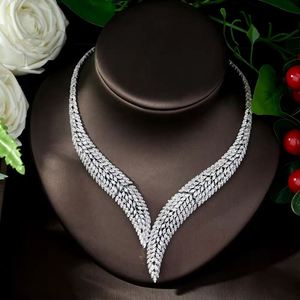 HIBRIDE AAA CZ Design classique ensembles de bijoux de mariage de mariée de luxe femmes 4pc ensemble cuivre ensembles de bijoux de mariée Ensemble Bijoux N-1115 - Product Image 4