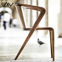 Confort moderne élégant en bois massif de frêne dinant la chaise accoudoir chaise pour restaurant hôtel salon