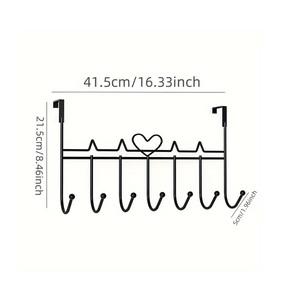 LS4 Crochet au-dessus de la porte pour manteau et sac à serviettes Robe A Punch-Free Wall-Mounted Multi-purpose Clothing Rack Derrière la porte - Product Image 5
