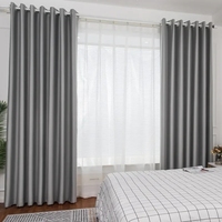 Rideaux occultants prêts à poser DaiRui avec œillets, ignifuges, isolants, 100 % polyester, motif végétal pour la maison