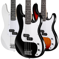 MS-4F 4 String Passive Pickup Electric Bass Guitar S S Pickup Configuration Rosewood Fretboard Wood Body Glossy Finish