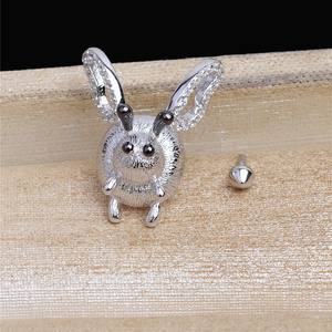 Accesorio de Plata S925 con Orificio Pasante para Colgante de Abeja, Soporte para Colgante de Avispa Barroco de 6mm, Soporte para Cuentas Chapado en Oro para DIY - Product Image 2