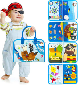 New Design 8 in 1 Felt Busy Boards <strong>Pirate</strong> Montessori Toys for Toddler Early Education Felt Quiet <strong>Book</strong> Felt Busy <strong>Book</strong> - Product Image 2