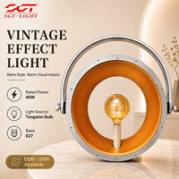 Ampoule rétro en tungstène 40W, AC100-240V, 1 canal, mode manuel, culot E27, finition brossée, contrôle DMX par téléphone portable pour bar