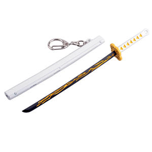 LLavero de Anime japonés Demon Slayer, no Yaiba Kimetsu, accesorios <span class=keywords><strong>para</strong></span> Cosplay, modelo de <span class=keywords><strong>arma</strong></span>, juguetes de Anime, accesorios de 17cm - Product Image 4