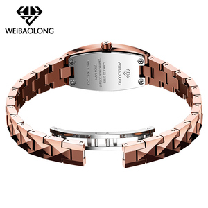 WEIBAOLONG 3809 Elegance Lady reloj de cuarzo resistente al agua 50m banda de acero inoxidable esfera de diamante genuino fábrica de relojes de negocios - Product Image 6