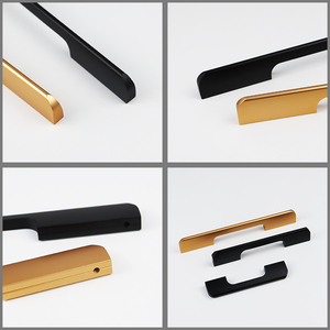 Tay Cầm Tủ Quần Áo Tay Cầm Kéo Ngăn Kéo Tủ Đồ Nội Thất Tay Cầm Dài Bằng Nhôm Màu Đen - Product Image 4