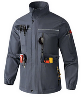 Veste de travail pour électricien et charpentier, multi-poches, poches à outils, vêtements de travail durables pour la construction, mécanicien, uniformes de haute qualité