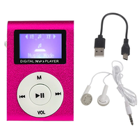 Prix d'usine Mini Clip Portable en aluminium Écran LCD MP3 avec fente pour carte Lecteur MP3