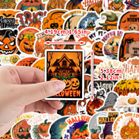50 nordische Halloween-Graffiti-PVC-wasserdichte Deko-Aufkleber für Wasserbecher, Handys und grenzüberschreitende Feiertagsverpackungen