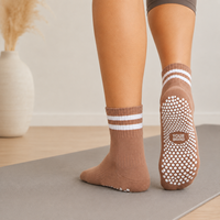 Chaussettes de yoga et de Pilates personnalisées avec logo professionnel, respirantes, en maille, antidérapantes, pour femmes, chaussettes à grip personnalisées