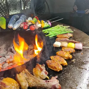 <span class=keywords><strong>Cucina</strong></span> da Giardino Barbecue Plancha <span class=keywords><strong>a</strong></span> Legna in Acciaio Corten - Product Image 4