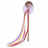 Costumes de Cosplay pour enfants et filles, Baguette de Fée à Paillettes avec Rubans, Fête d'Halloween
