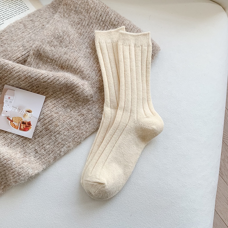 Pack 5 Calcetines Mullidos ICamter - Invierno, Color Beige, Talla Única
