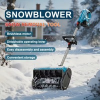 Ensemble de pelle à neige sans fil, souffleuse à neige électrique sans balais de 13 pouces, 2 batteries Li-Ion 21V pour allées