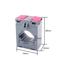 Corriente toroidal en miniatura Tipo barra colectora AC DCCP74/50 para transformadores CTS de aluminio de alta precisión para entrada de 220V 50Hz/60Hz