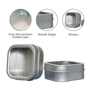 Bán buôn kẹo vuông tinplate hộp tin trường hợp tùy chỉnh cửa sổ nhỏ kim loại thực phẩm biểu tượng tùy chỉnh bền kẹo container lon kẹo - Product Image 2