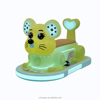 Voiture électrique pour enfants en forme de souris adorable, alimentée par batterie, jeu de voiture à monter pour les parcs d'attractions et les centres commerciaux