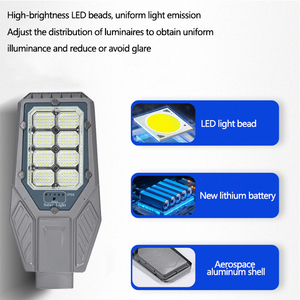 ไฟถนนโซลาร์เซลล์ LED 200w พร้อมเซ็นเซอร์แสงอาทิตย์ คุณภาพโรงงาน ไฟภายนอกสำหรับใช้ในบ้าน - Product Image 2