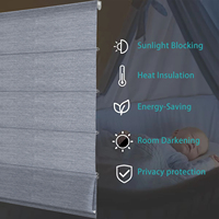 Persianas Romanas Eléctricas Inteligentes con Filtro de Luz, Motorizadas, para Hogar y Oficina