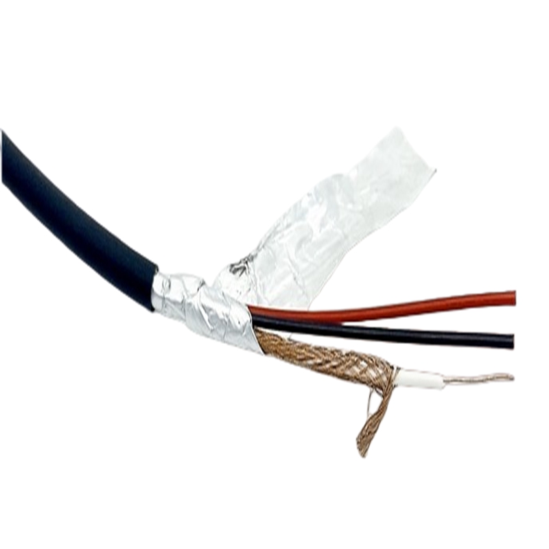 RG59 Coaxial Cable Making Machine , CCTV 2 Power Cable Extrusion Machine