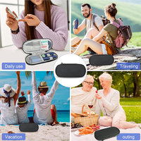 Bingyuan Mini-packs de glace personnalisés, étanches, améliorés, réutilisables, 18,5x7,5cm, 70g, pour étui de transport de refroidisseur d'insuline, approuvé par la TSA