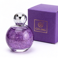 Flacon de parfum en verre transparent de luxe rond de 30/50/75/100 ml avec bouchon sphérique à facettes et pompe pulvérisatrice, emballage vide pour parfum, vente en gros