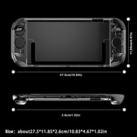 Étui de protection transparent pour console et Joy-Con, en polycarbonate, avec acceptation de logo/motif personnalisé, accessoire de jeu pour console complète