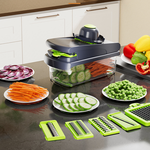 เครื่องหั่นผัก 15 in 1 พร้อมที่ขูดเส้น เครื่องหั่นอาหารพร้อมภาชนะ ที่หั่นผลไม้ อุปกรณ์ครัว - Product Image 2