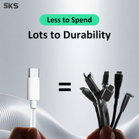 Cable de Carga Tipo C de 60W, Cable de Carga Rápida USB a USB C para Teléfono Móvil