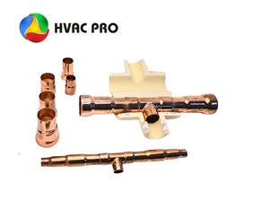 ข้อต่อทองแดงรูปตัว T ทนทาน สำหรับระบบ HVAC ท่อทำความเย็น รุ่น ME ข้อต่อเครื่องปรับอากาศ ตัวแยกท่อทนทาน - Product Image 5
