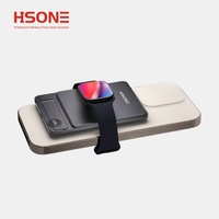 Power Bank Ugreen F15 L 10000mAh Ultra-tipis Berbahan Aluminium Alloy Magnetik dengan Pengisian Daya Nirkabel Cepat 15W, Layar LED, Tipe-C