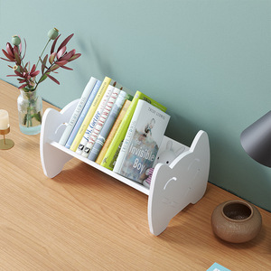 Desktop Bookshelf Multi-functional <b>Childrens</b> Book Organizer Small Household Textbook <b>Shelf</b> Standing Type Rectangle 1 Layer - Product Image 2