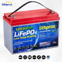 Batterie au lithium LiFePO4 12V 300AH à décharge profonde, qualité A, marine, Bluetooth, BMS intelligent, connecteur Anderson, 6000 cycles, CE RoHS IP67, OEM ODM
