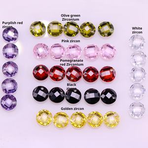 เครื่องประดับเพชรสังเคราะห์สุดหรูทรงกลมตัดได้หลายสี3-10มม. เพชรเซอร์โคเนียทรงลูกบาศก์อัญมณีหลวม - Product Image 1