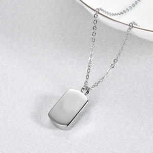 Pendentif en métal à motif de pied de mode rectangulaire en acier inoxydable <span class=keywords><strong>pour</strong></span> commémorer les êtres chers collier de bijoux d'urne <span class=keywords><strong>pour</strong></span> animaux de compagnie - Product Image 4