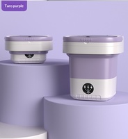 Lave-linge compact portable pliable transfrontalier 12L avec chargement par le haut, fonction lavage-essorage 8L, étanche