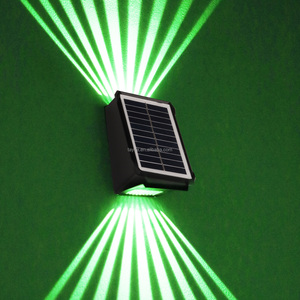 Lampe Murale Solaire Extérieure à <span class=keywords><strong>LED</strong></span> Étanchéité IP65, Éclairage Haut et Bas pour Clôture, Jardin, Cour, Couloirs et Villas - Product Image 1