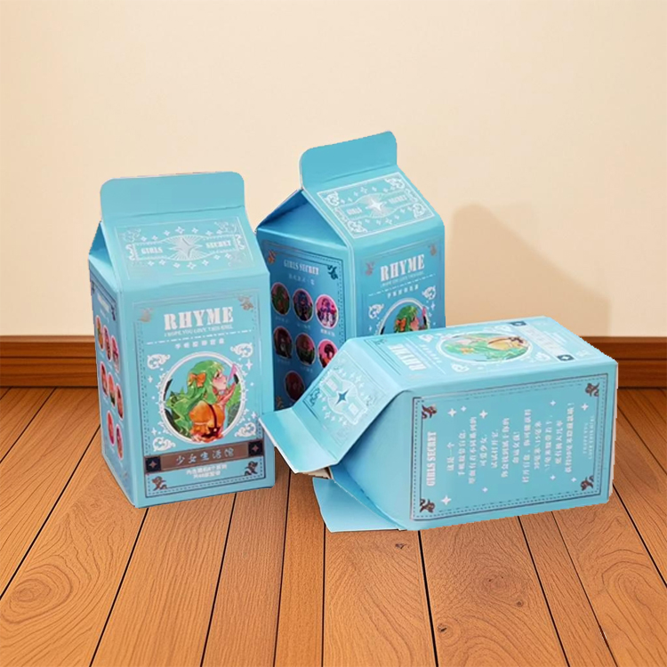 Recyclable Digital Printing Custom Your Logo Small Cardboard Food Carton Flexography Milk Packaging Paper Box