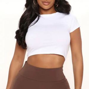 Summer Woman Tops Fashionable Custom T Shirt T-shirts pour femmes Femme Croptop Tshirt - Product Image 4