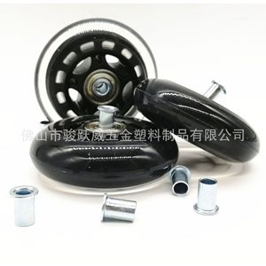 Furniture Caster 75mm Dual Bearings Black Transparent Silent <b>Swivel</b> Wheel For Furniture And Hotels - Product Image 5