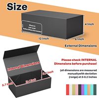 Boîtes noires élégantes avec couvercle magnétique, emballage cadeau, fermeture magnétique en papier, Caja De Con Iman, emballage rigide pour vernis à ongles