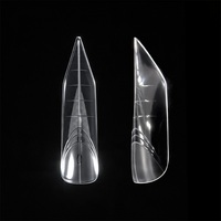 Formes à ongles personnalisées avec logo, double forme française, formes papillon et carrées, en acrylique/plastique, haute viscosité pour extension d'ongles
