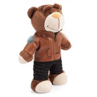 Uyeah tous les âges moto coureur personnalisé en peluche animal ours en peluche jouet avec casque et combinaison de course pour cadeau amusant