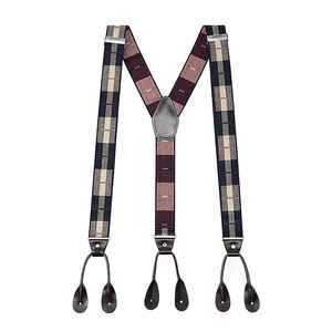 Herren Y-Back 1,4 Zoll breites Knopf ende elastisch verstellbare Hosenträger für Jeans - Product Image 5