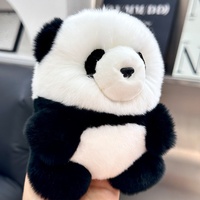 En gros, Porte-clés, Pendentif de voiture, Poupée en peluche, Ornement à suspendre pour sac à dos, Modèle en fourrure douce et légère, motifs dessin animé, mignons (Panda, Fleur, Lapin)