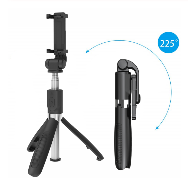 Регулируемая длина Гибкая беспроводная BT дистанционная селфи-палка штатив селфи-палка