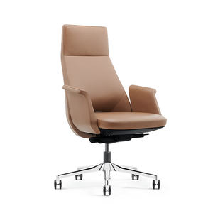 Chaise de bureau de direction en cuir de luxe, mobilier de bureau moderne ergonomique de haute qualité - Product Image 1