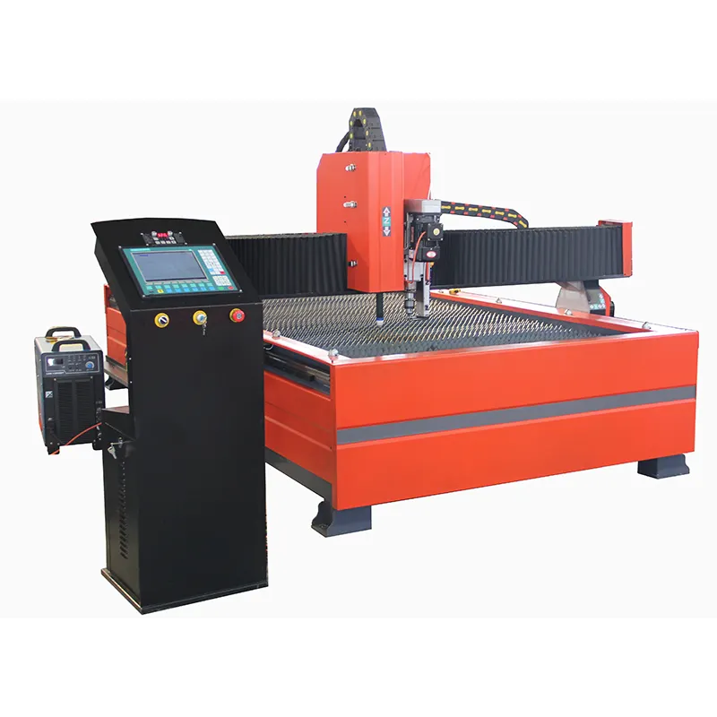 DW 1530 CNC plasma cutting machine with drilling head and rotary attachment
